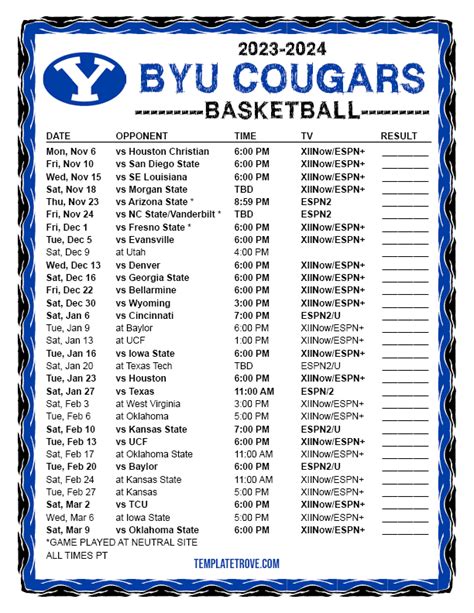 byu games 968|Men's Basketball 2023.